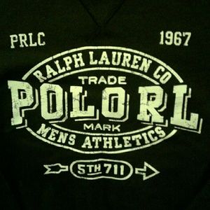 Men's Polo Ralph Lauren Printed Sweatshirt Black